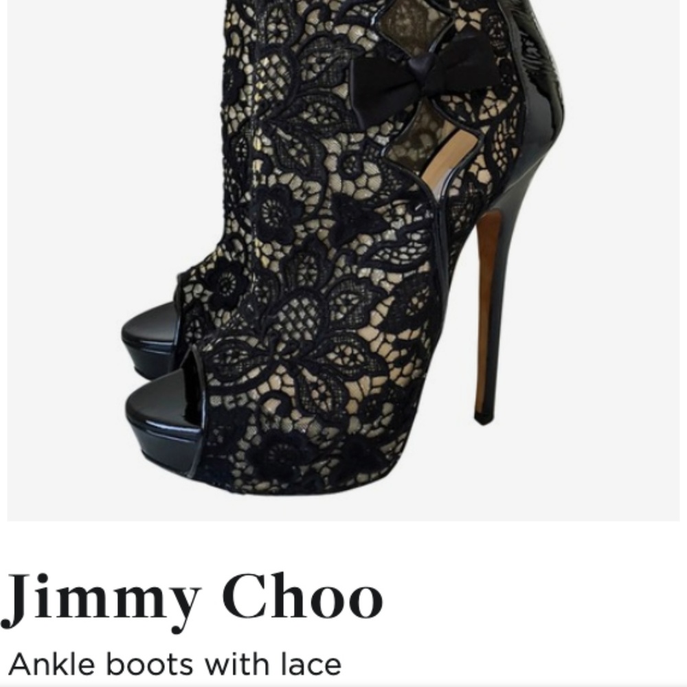 SOLD!! AUTHENTIC JIMMY SHOE ANKLE BOOTS WITH LACE - Picture 2 of 8
